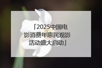 2025中国电影消费年惠民观影活动盛大启动
